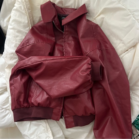 Red Leather Jacket - Picture 2 of 5